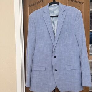 Bar III Light Blue Textured Two-Button Sport Coat